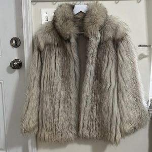 Natural Blue Fox Lining Bember Satin